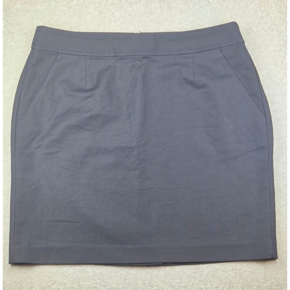 Banana Republic Navy Blue Cotton Stretch Pencil Skirt Size 14 S/947950-00